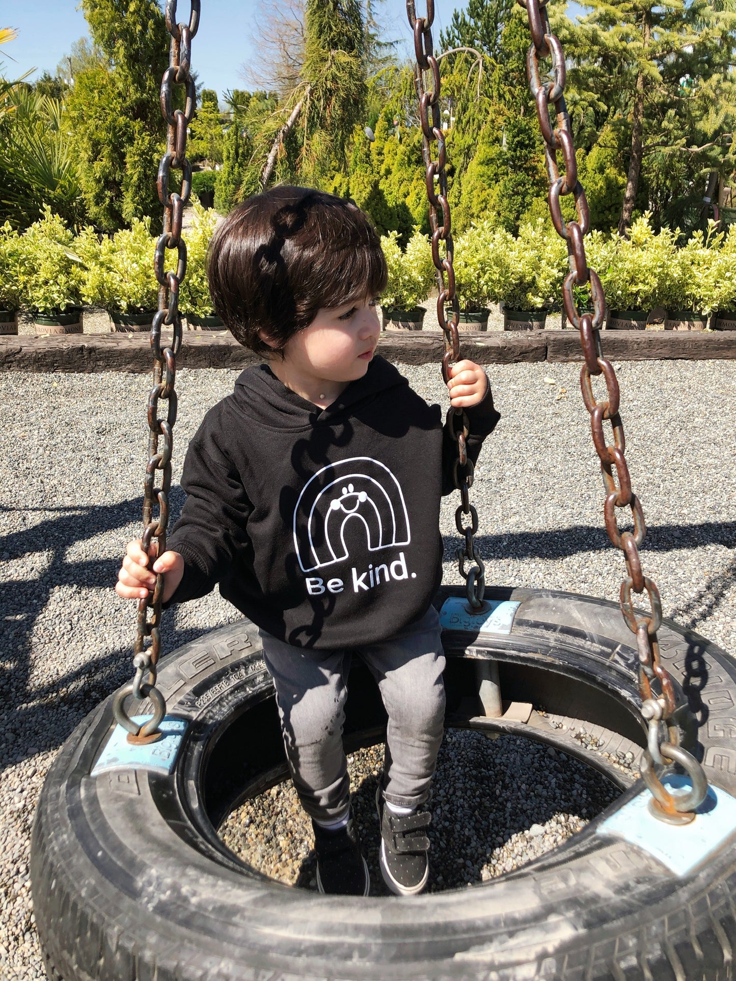 Clothes for play. Be kind hoodie.